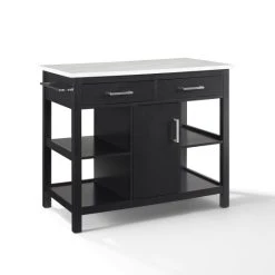 Coupon ⌛ Crosley Furniture Audrey Black With Faux Marble Top Kitchen Island - 42"W X 23.5"D X 36"H ???? -Crosley Furniture Shop unnamed file 1026