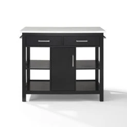 Coupon ⌛ Crosley Furniture Audrey Black With Faux Marble Top Kitchen Island - 42"W X 23.5"D X 36"H ???? -Crosley Furniture Shop unnamed file 1028