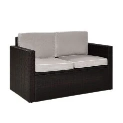 Best deal ???? Crosley Furniture Palm Harbor Outdoor Wicker Loveseat In Brown With Grey Cushions ???? -Crosley Furniture Shop unnamed file 1034