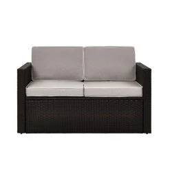 Best deal ???? Crosley Furniture Palm Harbor Outdoor Wicker Loveseat In Brown With Grey Cushions ???? -Crosley Furniture Shop unnamed file 1036