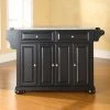 Cheapest ???? Crosley Furniture Alexandria Solid Granite Top Kitchen Island In Black Finish - 51.5 "W X 18 "D X 34 "H ⌛