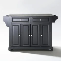 Promo ???? Crosley Furniture Alexandria Stainless Steel Top Kitchen Island In Black Finish ✔️ -Crosley Furniture Shop unnamed file 1091