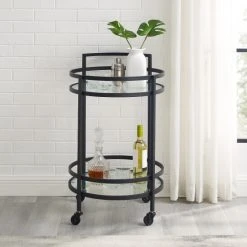 Cheap ???? Crosley Furniture Bailey Round Bar Cart - 21.13x20x32.5 ???? -Crosley Furniture Shop unnamed file 1139