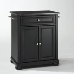 New ⭐ Crosley Furniture Alexandria Solid Black Granite Top Portable Kitchen Island In Black Finish ???? -Crosley Furniture Shop unnamed file 1158