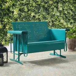 Best deal ???? Crosley Furniture Bates Turquoise Loveseat Glider ????