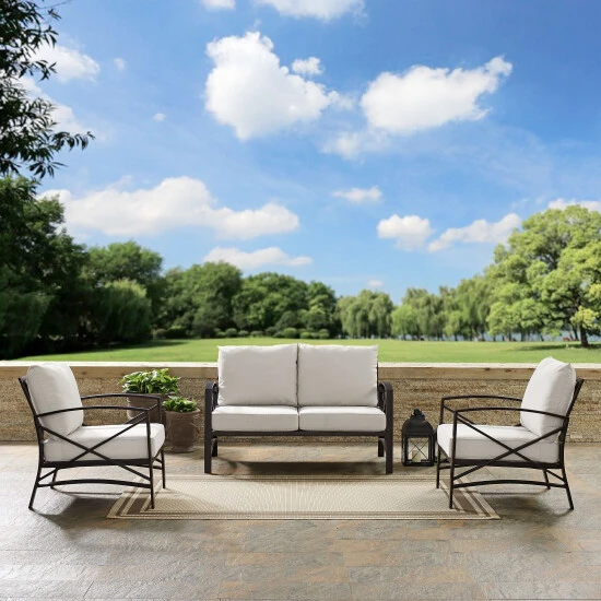 Promo ???? Crosley Furniture Kaplan 3 Pc Outdoor Seating Set With Oatmeal Cushion - Loveseat, Two Outdoor Chairs ???? 3 Promo ???? Crosley Furniture Kaplan 3 Pc Outdoor Seating Set With Oatmeal Cushion - Loveseat, Two Outdoor Chairs ????