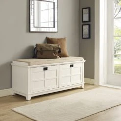 Coupon ✔️ Crosley Furniture Adler White Entryway Bench ❤️
