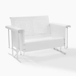 Buy ???? Crosley Furniture Bates Loveseat Glider In White ???? -Crosley Furniture Shop unnamed file 1239