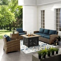 Wholesale ???? Crosley Furniture Bradenton 5-Piece Outdoor Wicker Sofa Conversation Set With Navy Cushions ???? -Crosley Furniture Shop unnamed file 1284