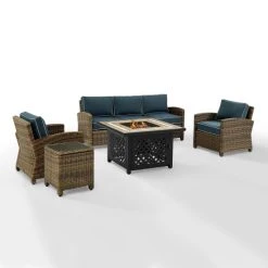 Wholesale ???? Crosley Furniture Bradenton 5-Piece Outdoor Wicker Sofa Conversation Set With Navy Cushions ???? -Crosley Furniture Shop unnamed file 1286