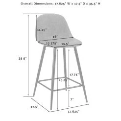 Promo ✔️ Crosley Furniture Weston 2Pc Counter Stool Set - 17.5"d X 17.63"W X 35.5"h ???? -Crosley Furniture Shop unnamed file 1382
