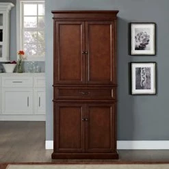 Wholesale ✨ Crosley Furniture Parsons Pantry In Mahogany - 33 "W X 19 "D X 72 "H ????