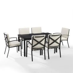 Promo ???? Crosley Furniture Kaplan 7-piece Oil-rubbed Bronze Beige Cushions Outdoor Dining Set ???? -Crosley Furniture Shop unnamed file 1455