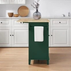 New ???? Crosley Furniture Cora Drop Leaf Kitchen Island Emerald Green ⌛ -Crosley Furniture Shop unnamed file 1462