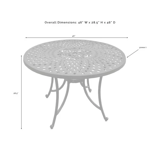 Best Pirce ❤️ Crosley Furniture Sedona 46" Five Piece Cast Aluminum Outdoor Dining Set In Black ???? 6 Best Pirce ❤️ Crosley Furniture Sedona 46" Five Piece Cast Aluminum Outdoor Dining Set In Black ???? - Image 4