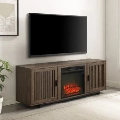 Budget ???? Crosley Furniture Silas 58" Low Profile Tv Stand W/Fireplace ????