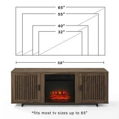 Budget ???? Crosley Furniture Silas 58" Low Profile Tv Stand W/Fireplace ???? -Crosley Furniture Shop unnamed file 1474