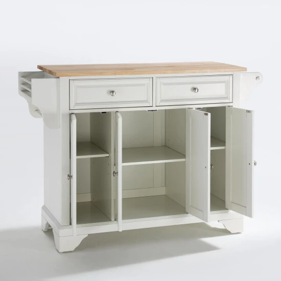 Hot Sale ???? Crosley Furniture LaFayette White Finish Natural Wood Top Kitchen Island ???? 8 Hot Sale ???? Crosley Furniture LaFayette White Finish Natural Wood Top Kitchen Island ???? - Image 6