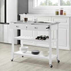 Buy ???? Crosley Furniture Chloe Stainless Steel Top Kitchen Island/Cart - 37"H X 42"W X 20"D ???? -Crosley Furniture Shop unnamed file 1545