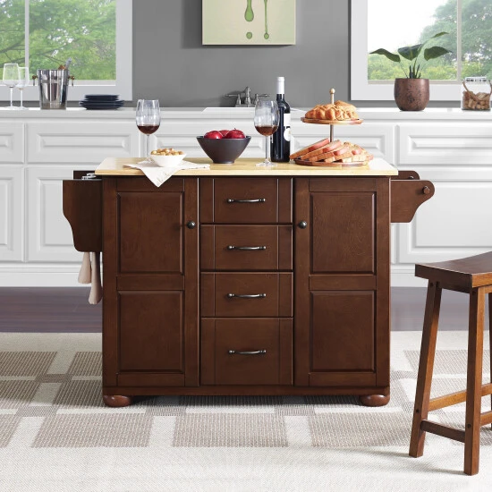 Coupon ???? Crosley Furniture Eleanor Natural Wood Top Kitchen Island ???? 4 Coupon ???? Crosley Furniture Eleanor Natural Wood Top Kitchen Island ???? - Image 2