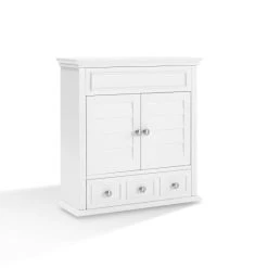 Discount ???? Crosley Furniture Lydia White Finish Wood Wall Cabinet ✨ -Crosley Furniture Shop unnamed file 1563