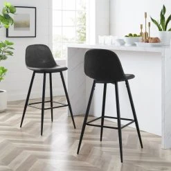 Outlet ???? Crosley Furniture Weston 2Pc Bar Stool Set - 19"d X 19"w X 39"h ⭐