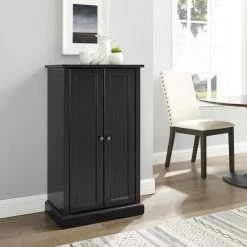 Discount ???? Crosley Furniture Seaside Accent Cabinet-Black - 23.5 "W X 14 "D X 41.25 "H ⌛