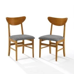 New ???? Crosley Furniture Landon 2Pc Wood Dining Chairs W/Upholstered Seat - 33.25"H X19.75"W X 19.75"D ✨ -Crosley Furniture Shop unnamed file 1603