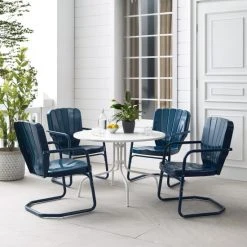 Coupon ???? Crosley Furniture Ridgeland 5-piece Outdoor Dining Set Turquoise ????