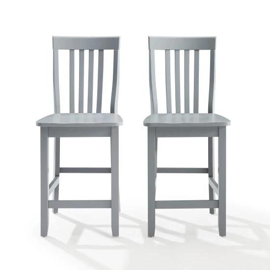 Promo ⭐ Crosley Furniture School House 2Pc Counter Stool Set - 21.25"x18.25"x41" Gray ???? 7 Promo ⭐ Crosley Furniture School House 2Pc Counter Stool Set - 21.25"x18.25"x41" Gray ???? - Image 5