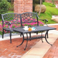 Top 10 ???? Crosley Furniture Sedona 4 Piece Cast Aluminum Outdoor Conversation Seating Set - Loveseat, 2 Club Chairs & Cocktail Table In Black Finish ???? -Crosley Furniture Shop unnamed file 1791