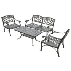 Top 10 ???? Crosley Furniture Sedona 4 Piece Cast Aluminum Outdoor Conversation Seating Set - Loveseat, 2 Club Chairs & Cocktail Table In Black Finish ???? -Crosley Furniture Shop unnamed file 1793