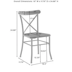 Cheapest ???? Crosley Furniture Astrid 2Pc Indoor/Outdoor Metal Dining Chair Set - 17.75"dx19"x34.88" ???? -Crosley Furniture Shop unnamed file 1817