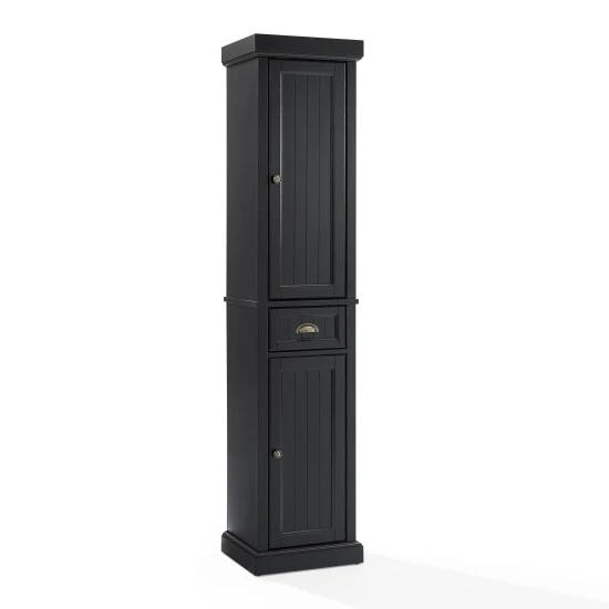 Flash Sale ???? Crosley Furniture Seaside Tall Linen Cabinet - 14"d X 16"w X 72"h Distressed Black ???? 10 Flash Sale ???? Crosley Furniture Seaside Tall Linen Cabinet - 14"d X 16"w X 72"h Distressed Black ???? - Image 8