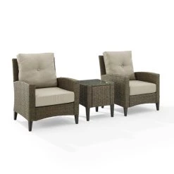 Best deal ???? Crosley Furniture Rockport 3Pc Outdoor Wicker High Back Chair Set ???? -Crosley Furniture Shop unnamed file 1847