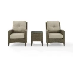 Best deal ???? Crosley Furniture Rockport 3Pc Outdoor Wicker High Back Chair Set ???? -Crosley Furniture Shop unnamed file 1848