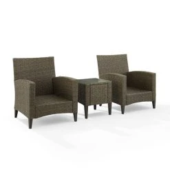 Best deal ???? Crosley Furniture Rockport 3Pc Outdoor Wicker High Back Chair Set ???? -Crosley Furniture Shop unnamed file 1849