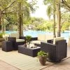 Hot Sale ???? Crosley Furniture Palm Harbor 5-Piece Outdoor Wicker Conversation Set With Sand Cushions - Loveseat, Two Armchairs, Side Table & Glass Top Table ???? -Crosley Furniture Shop unnamed file 1902