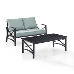 Outlet ❤️ Crosley Furniture Kaplan 2 Pc Outdoor Seating Set With Mist Cushion - Loveseat, Coffee Table ???? -Crosley Furniture Shop unnamed file 1927