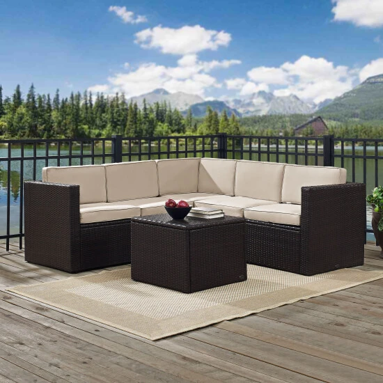 Deals ???? Crosley Furniture Palm Harbor 6 Piece Outdoor Wicker Seating Set With Sand Cushions ???? 5 Deals ???? Crosley Furniture Palm Harbor 6 Piece Outdoor Wicker Seating Set With Sand Cushions ???? - Image 3