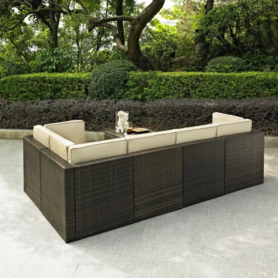 Deals ???? Crosley Furniture Palm Harbor 6 Piece Outdoor Wicker Seating Set With Sand Cushions ???? 6 Deals ???? Crosley Furniture Palm Harbor 6 Piece Outdoor Wicker Seating Set With Sand Cushions ???? - Image 4