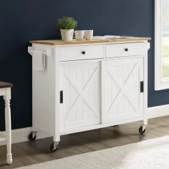 Flash Sale ???? Crosley Furniture Laurel Kitchen Island/Cart - 18"x42"x32.63" ✨