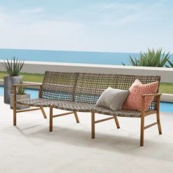 Cheapest ???? Crosley Furniture Ridley Outdoor Wicker And Metal Sofa ⌛