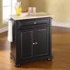 Deals ✨ Crosley Furniture Cambridge Natural Wood Top Portable Kitchen Island In Black Finish - N/A ????