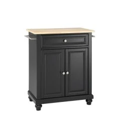 Deals ✨ Crosley Furniture Cambridge Natural Wood Top Portable Kitchen Island In Black Finish - N/A ???? -Crosley Furniture Shop unnamed file 2104