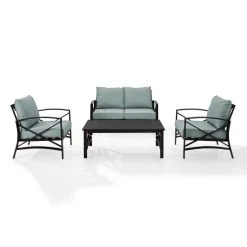 Discount ???? Crosley Furniture Kaplan 4 Pc Outdoor Seating Set With Mist Cushion - Loveseat, Two Chairs, Coffee Table ⌛ -Crosley Furniture Shop unnamed file 2140