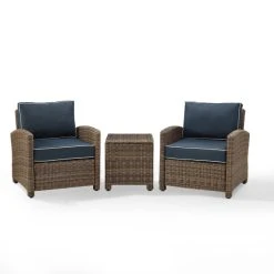 Discount ???? Crosley Furniture Bradenton Navy Cushions Wicker Outdoor Conversation Set ⌛ -Crosley Furniture Shop unnamed file 2171