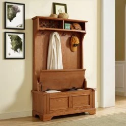 Best Pirce ???? Crosley Furniture Campbell Hall Tree In Oak Finish - 40 "W X 18.5 "D X 64.25 "H ????
