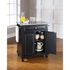 Flash Sale ???? Crosley Furniture Cambridge Solid Granite Top Portable Kitchen Island In Black Finish - N/A ???? -Crosley Furniture Shop unnamed file 2286