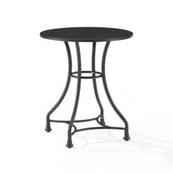 Hot Sale ???? Crosley Furniture Astrid Indoor/Outdoor Metal Bistro Table - 26"x26"x30.13" ⌛ -Crosley Furniture Shop unnamed file 2314